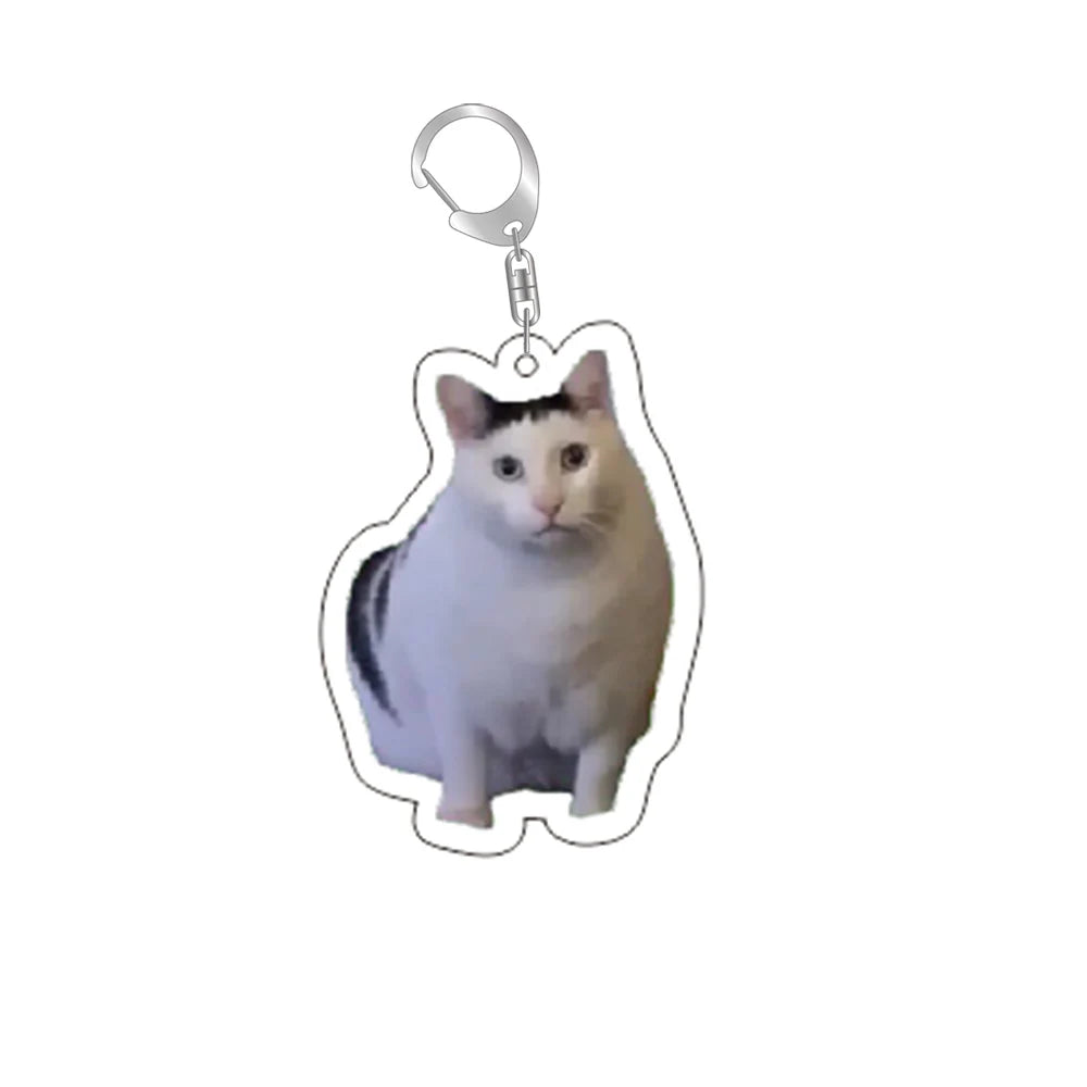 Funny Cat Memes Series Keychain Student Gift Bag Lanyard Women's Bag Pendant Keychain Cute Things Cheap Gift For Best Friends Econic Blanks